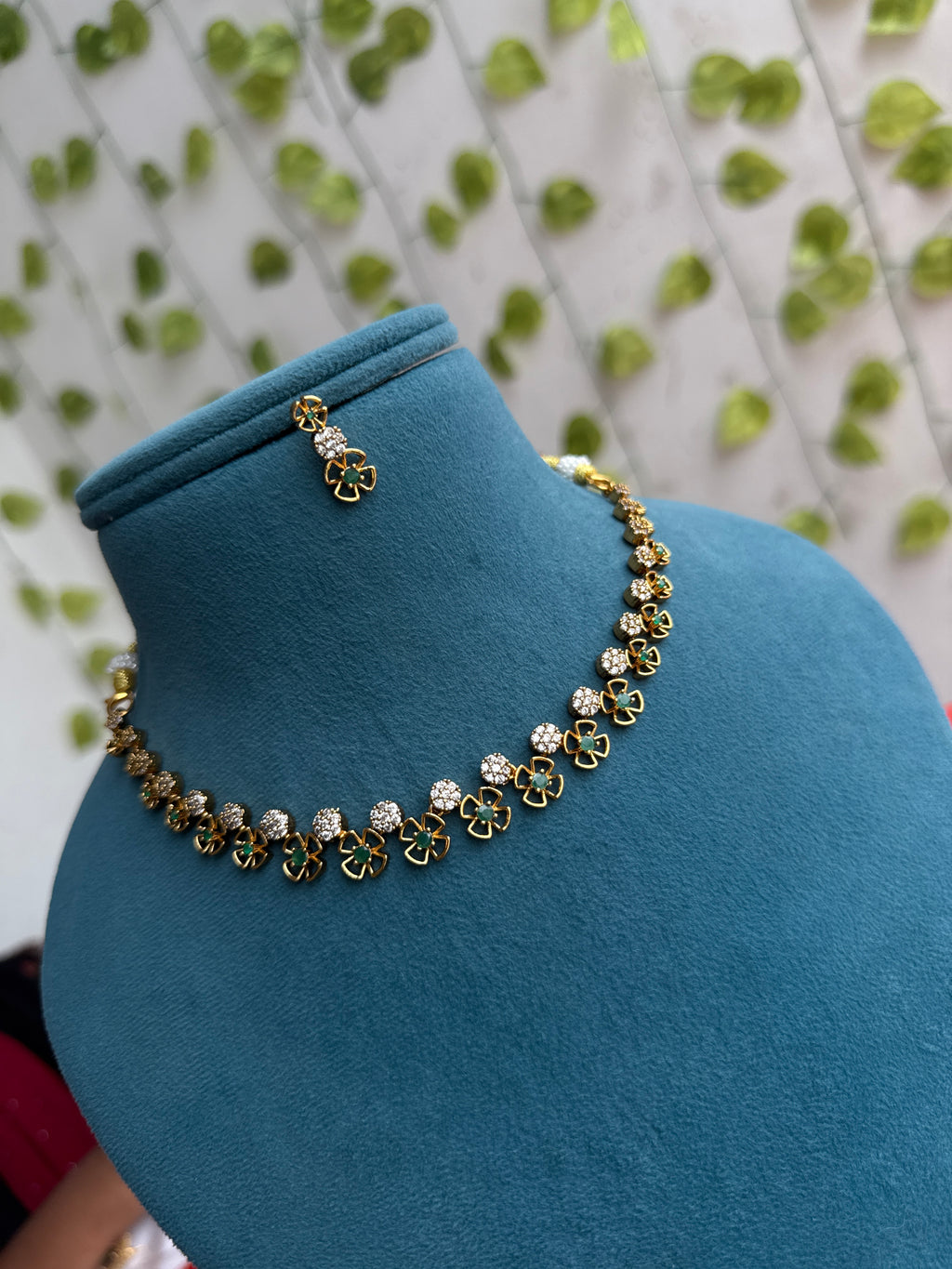 Ns878 flower  design short neckset with earrings