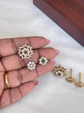 Changeable studs can use in 4 ways suits for both mom and daughter.. can use small studs without chakra ER6334