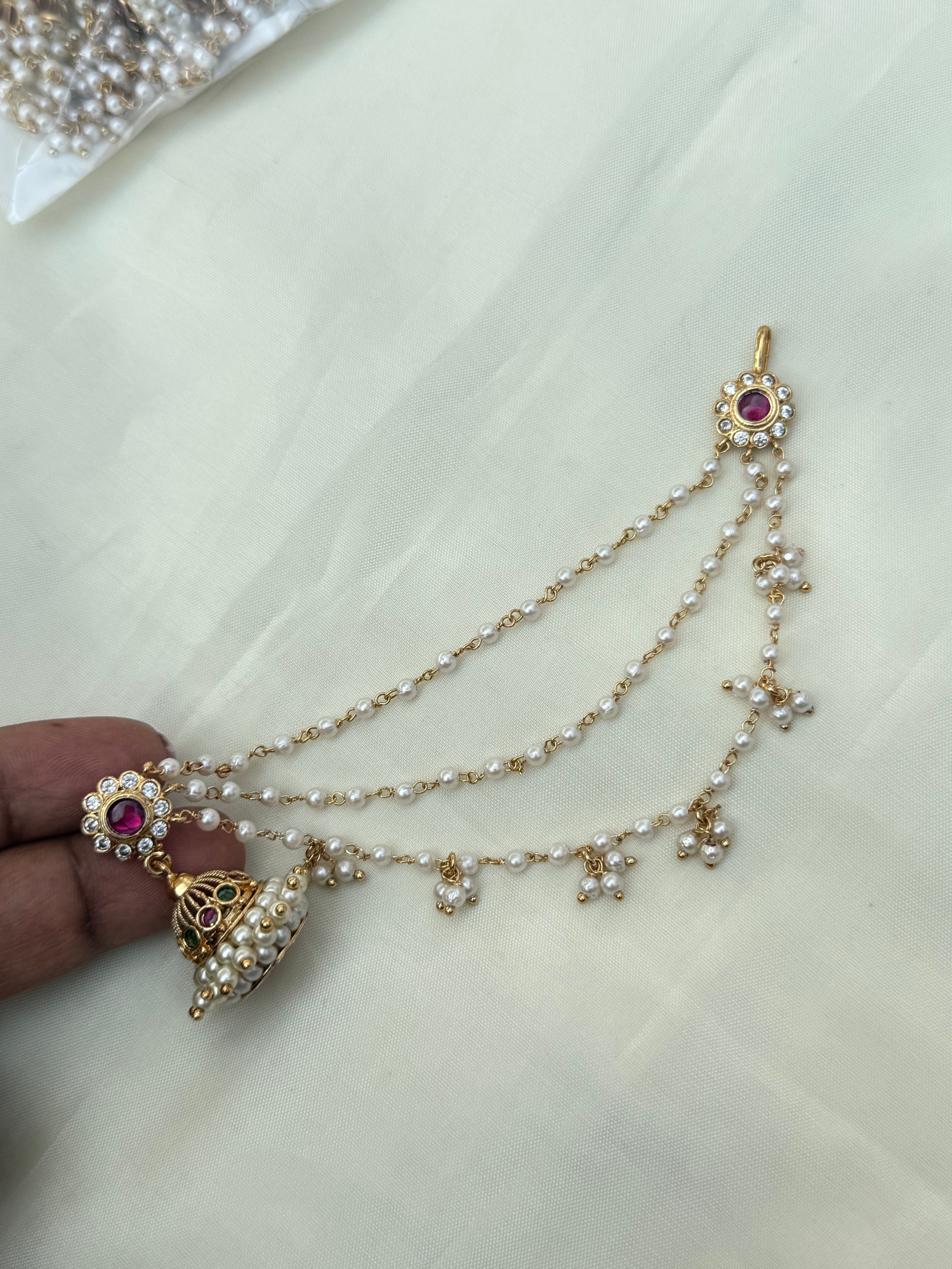 Ch206 butta Earrings with earchains