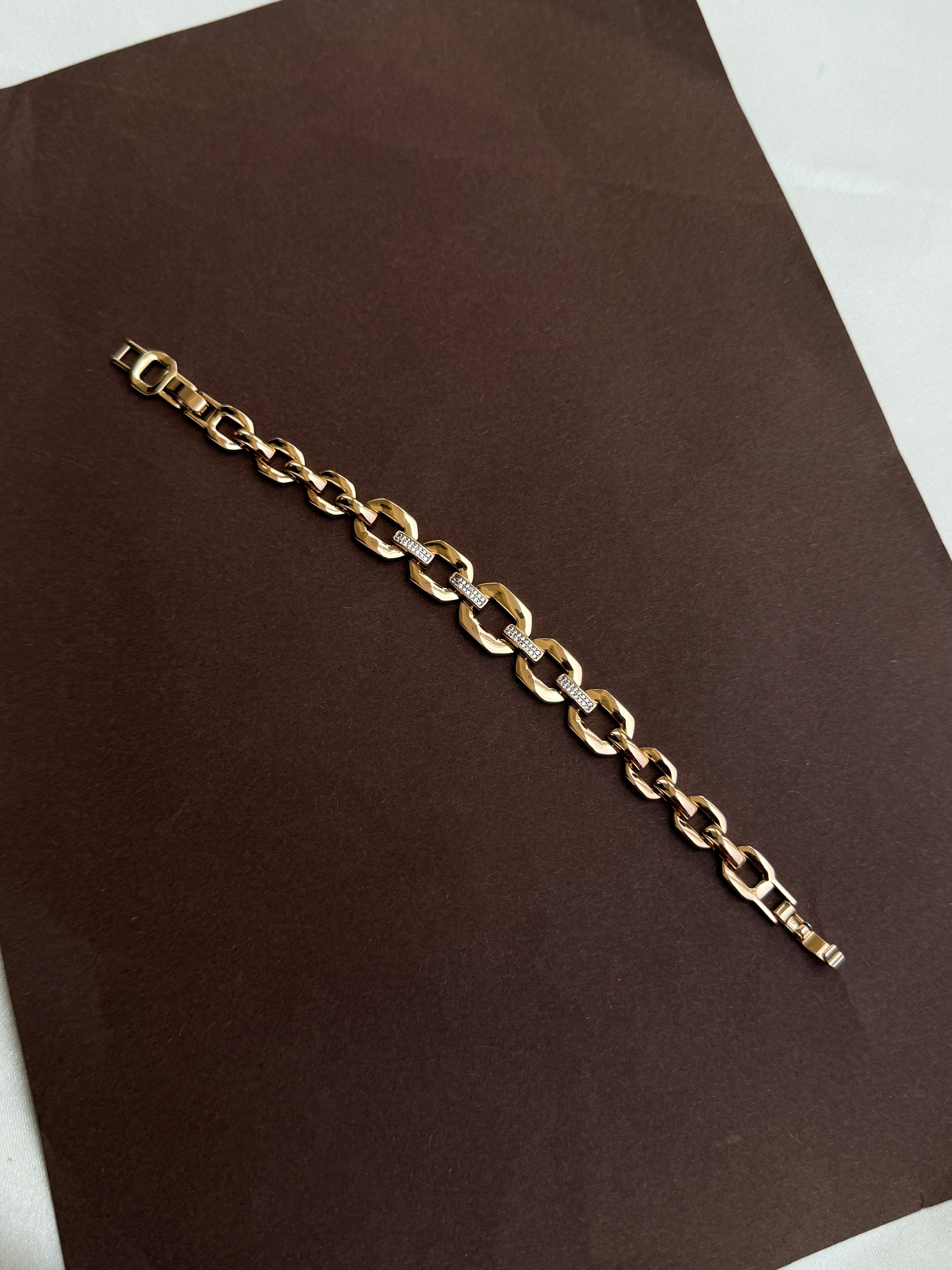 Mn016 anti tarnish rose gold  men’s bracelet