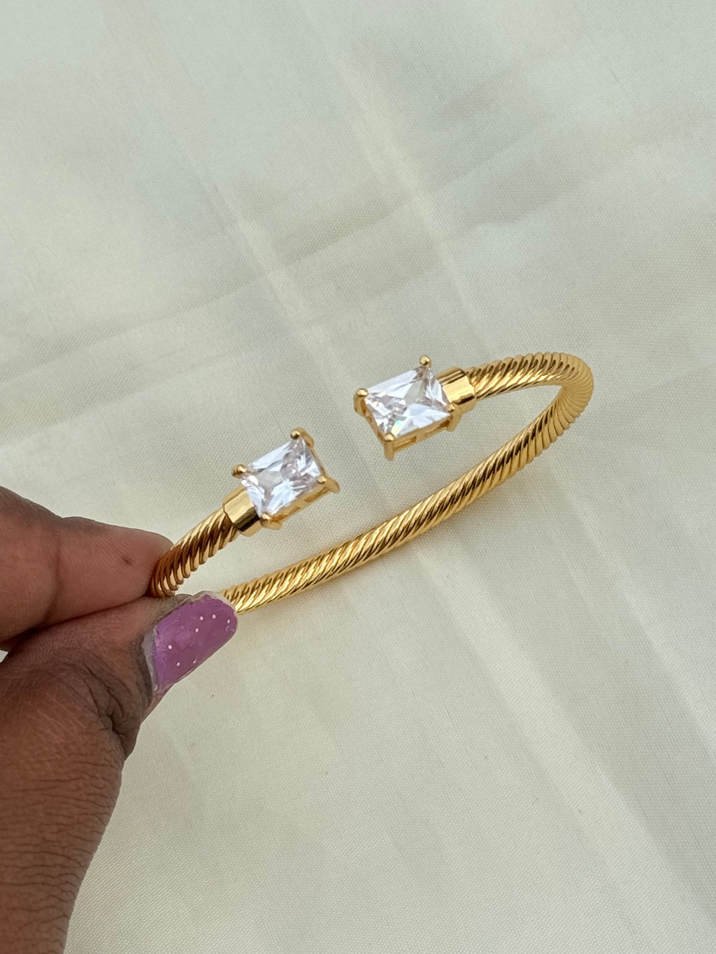 Ab011 twisted anti tarnish bracelet