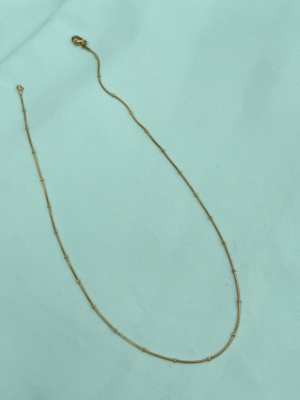 Dc143 anti tarnish small gold ball daily ware chain