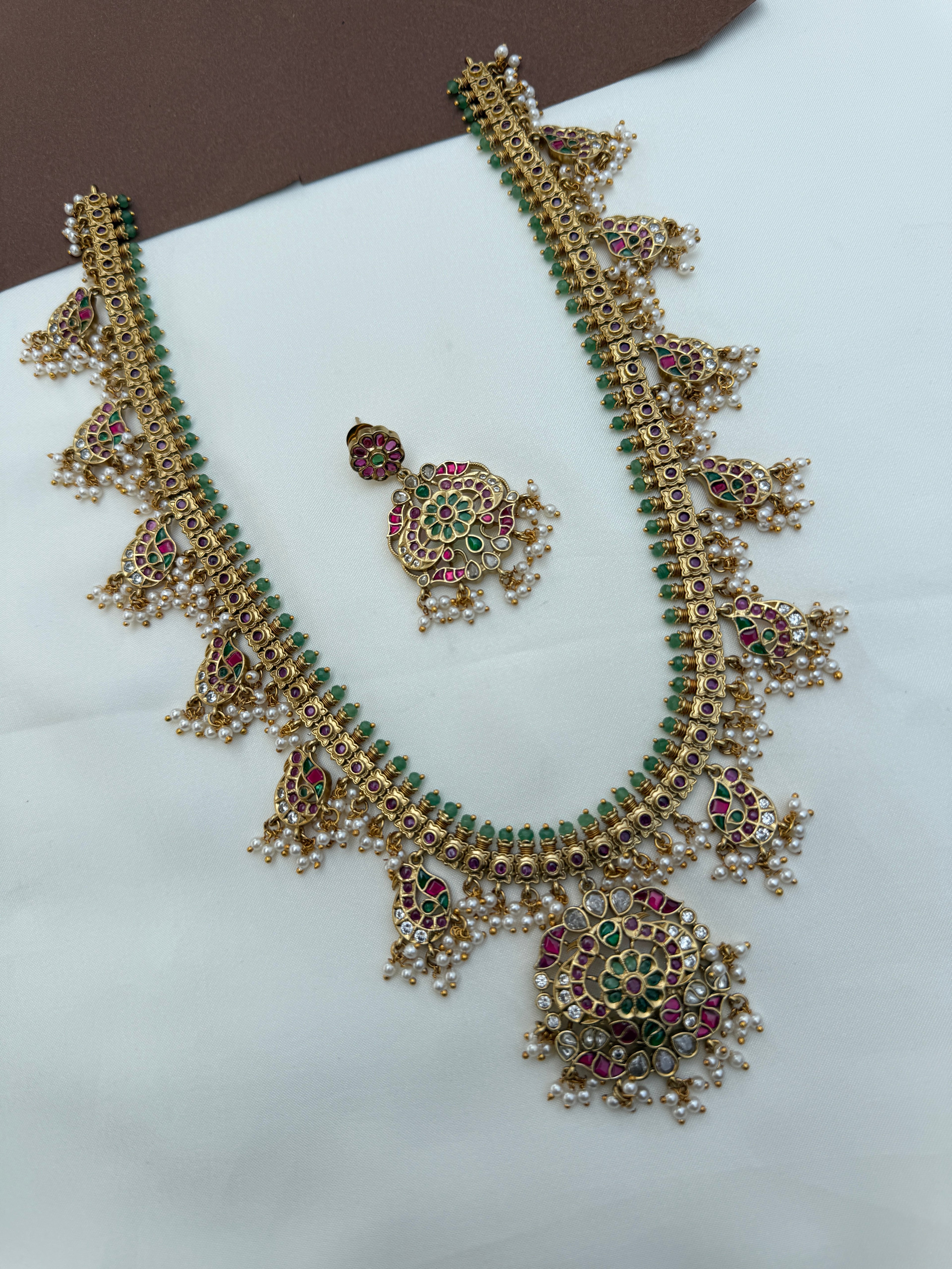 Lh579 jadau kundan gutta pusalu long haram