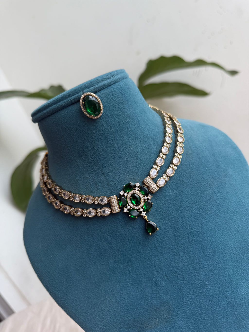 Ns442 2layers Uncut Kundan neckset