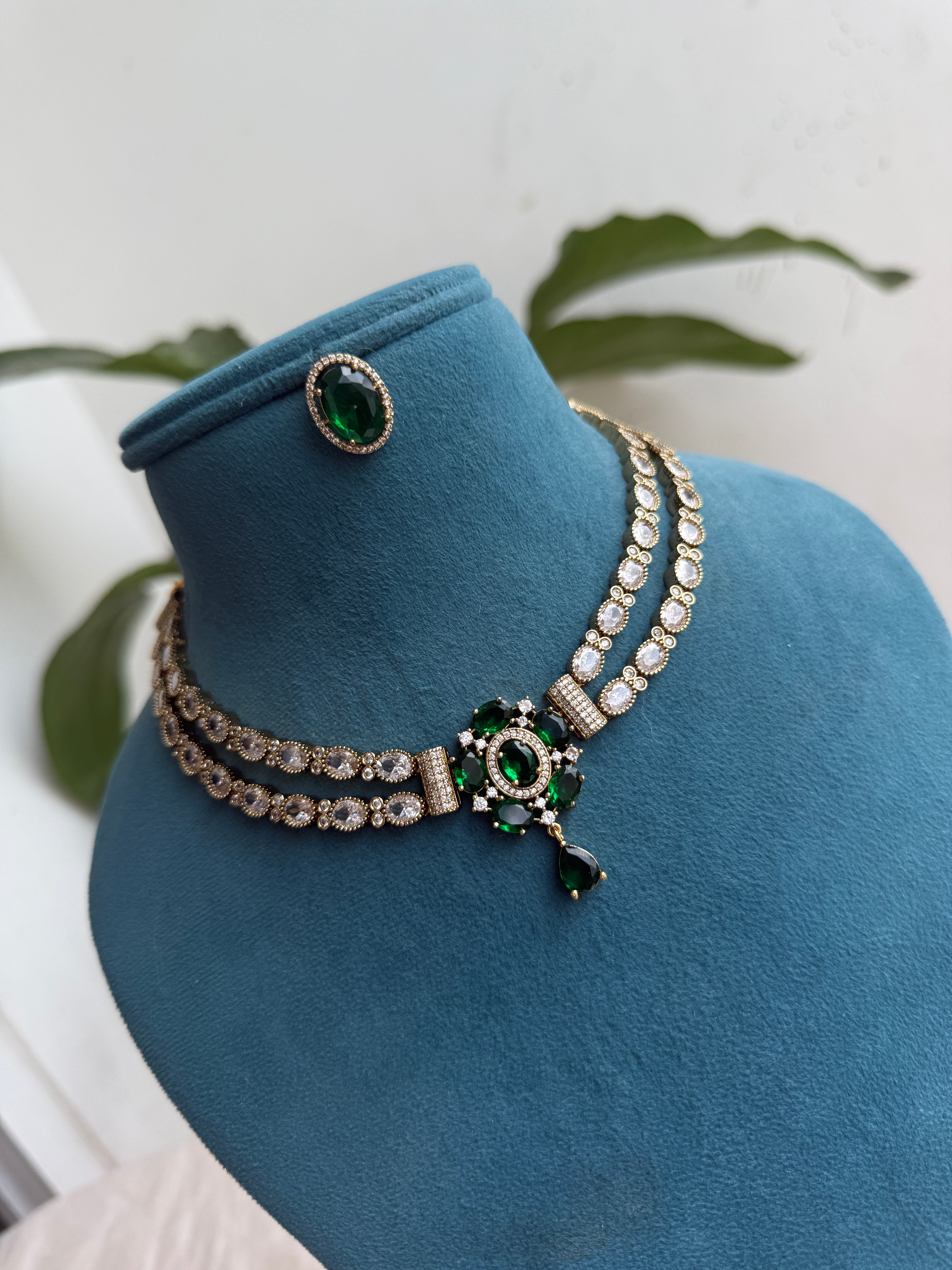 Ns442 2layers Uncut Kundan neckset