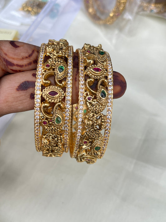 Lakshmi Devi peacock broad bangles