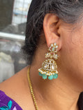 Pastel green Victorian earrings