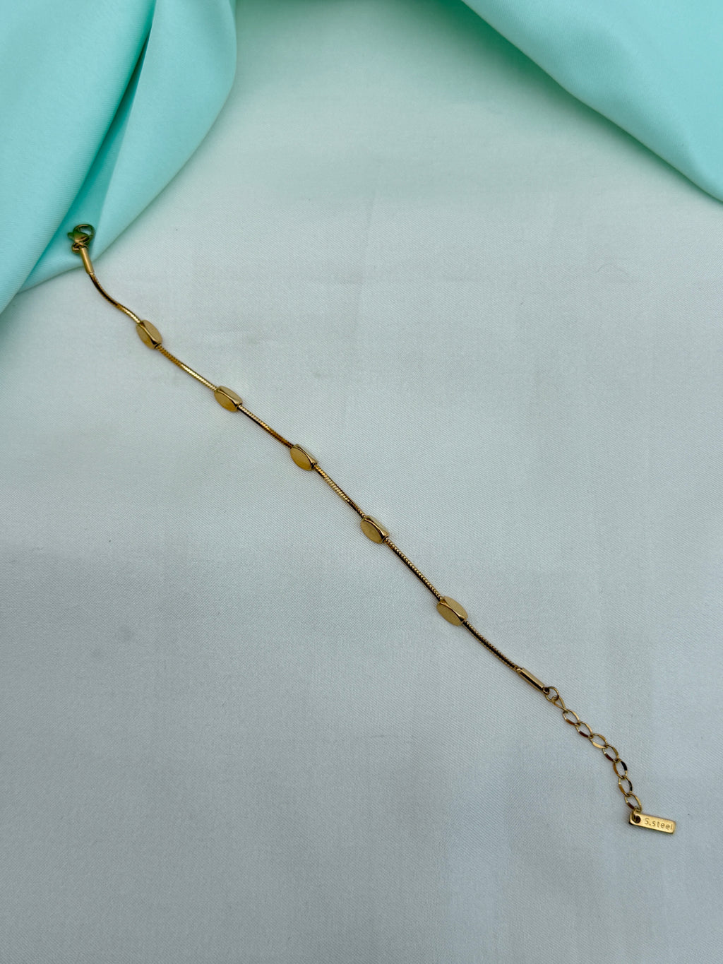Ab550 anti tarnish gold 8 inches chain bracelet
