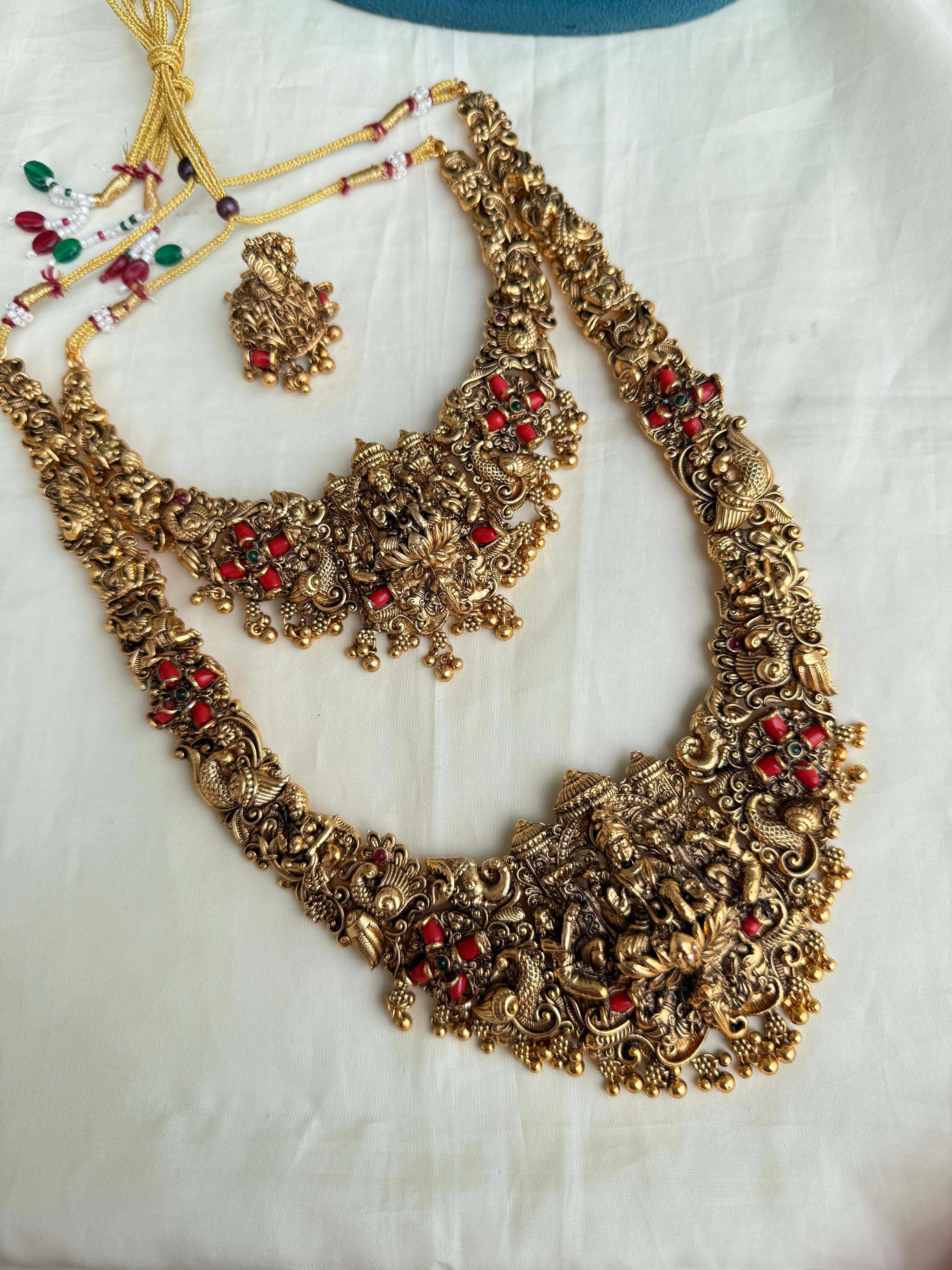 Bb239 Lakshmi Devi corals bridal set