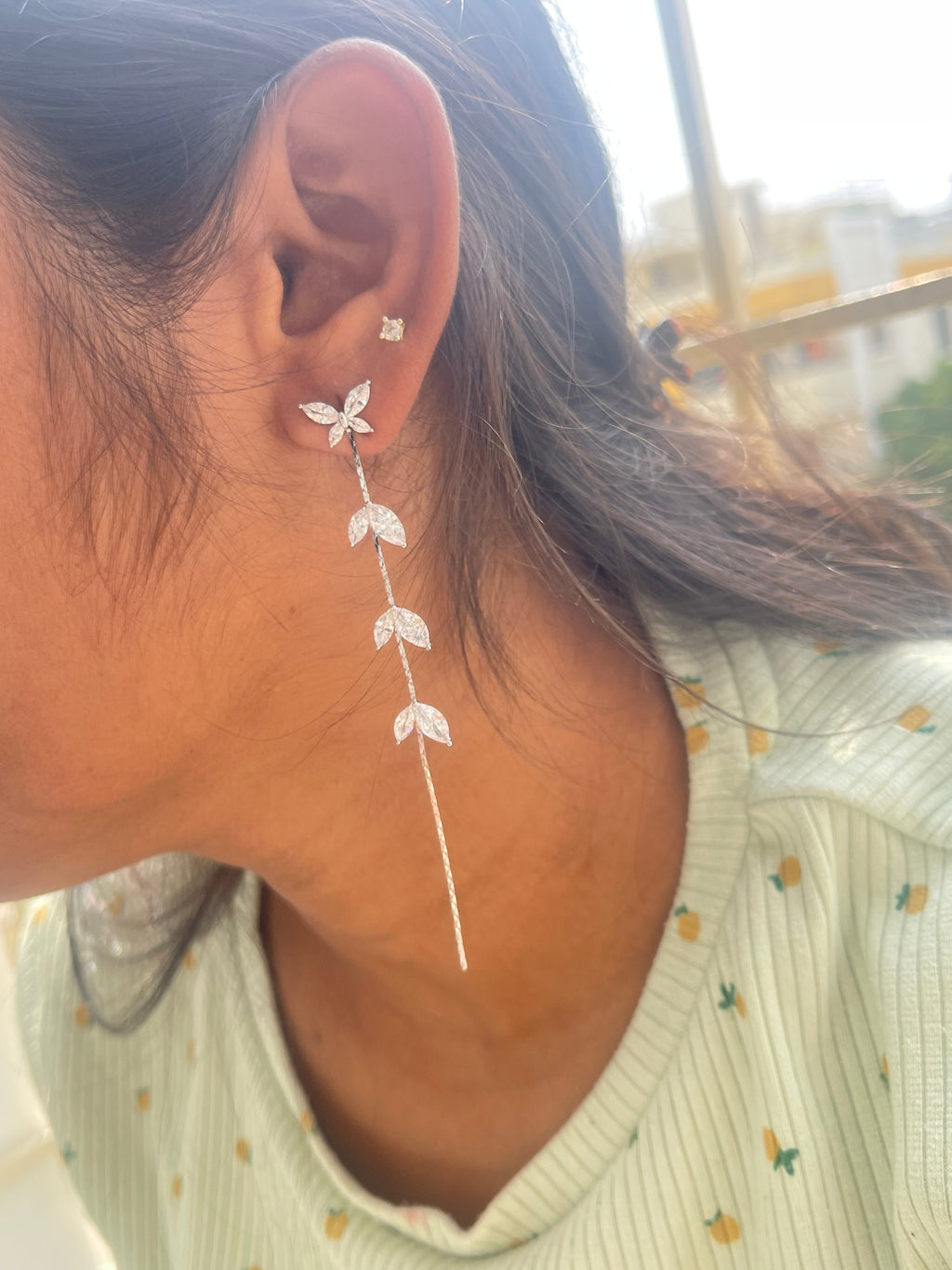 Butterfly tassels in silver and rosegold