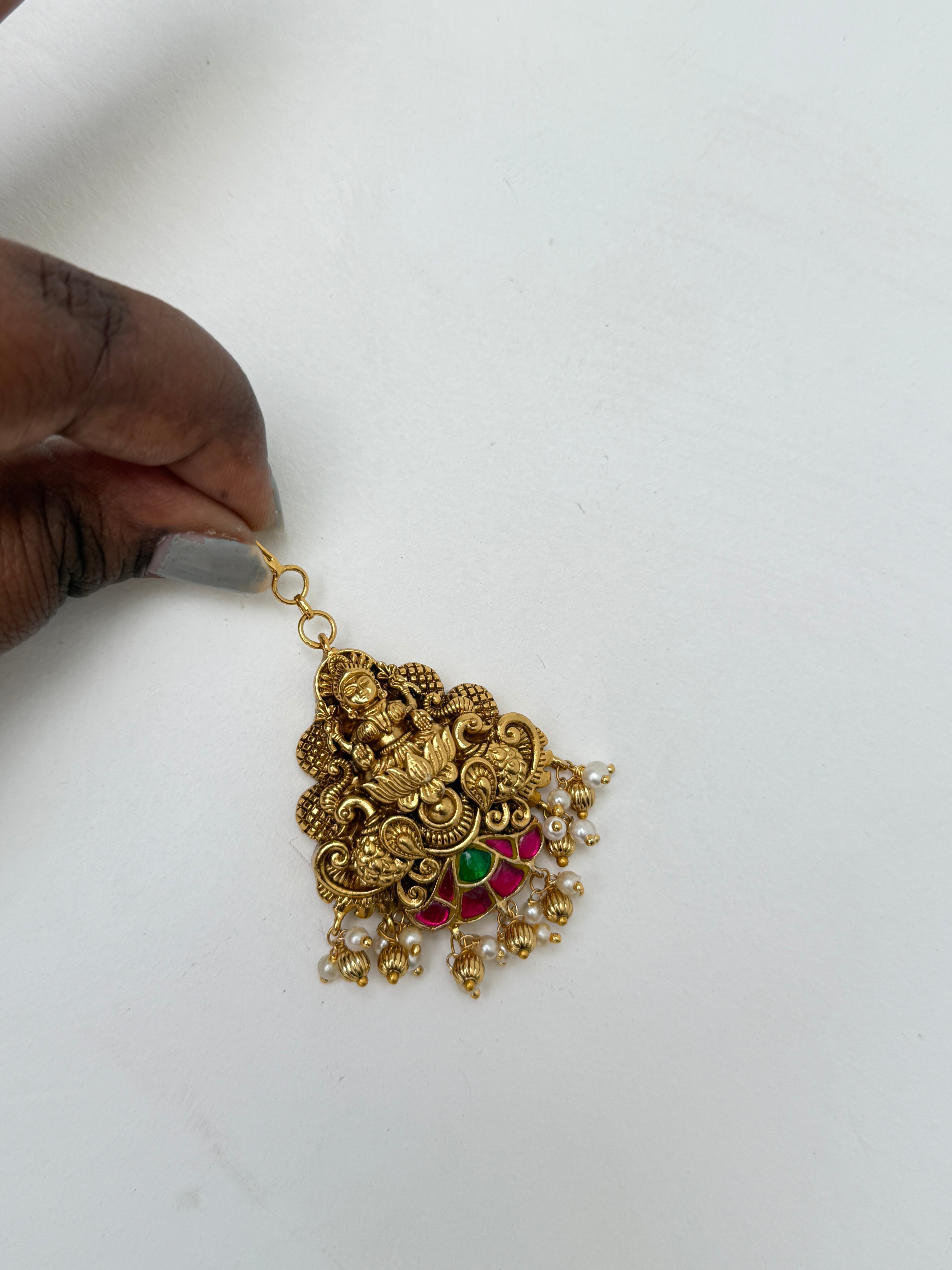 Tk550 lakshmi devi jadau kundan tikka