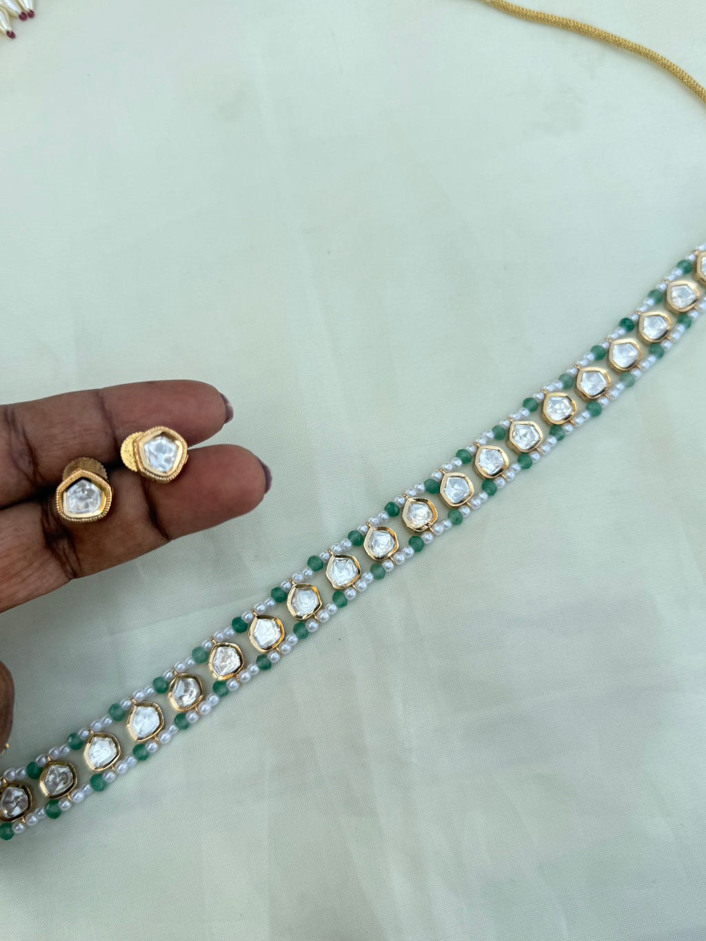 Uncut kundan pearl choker ch500