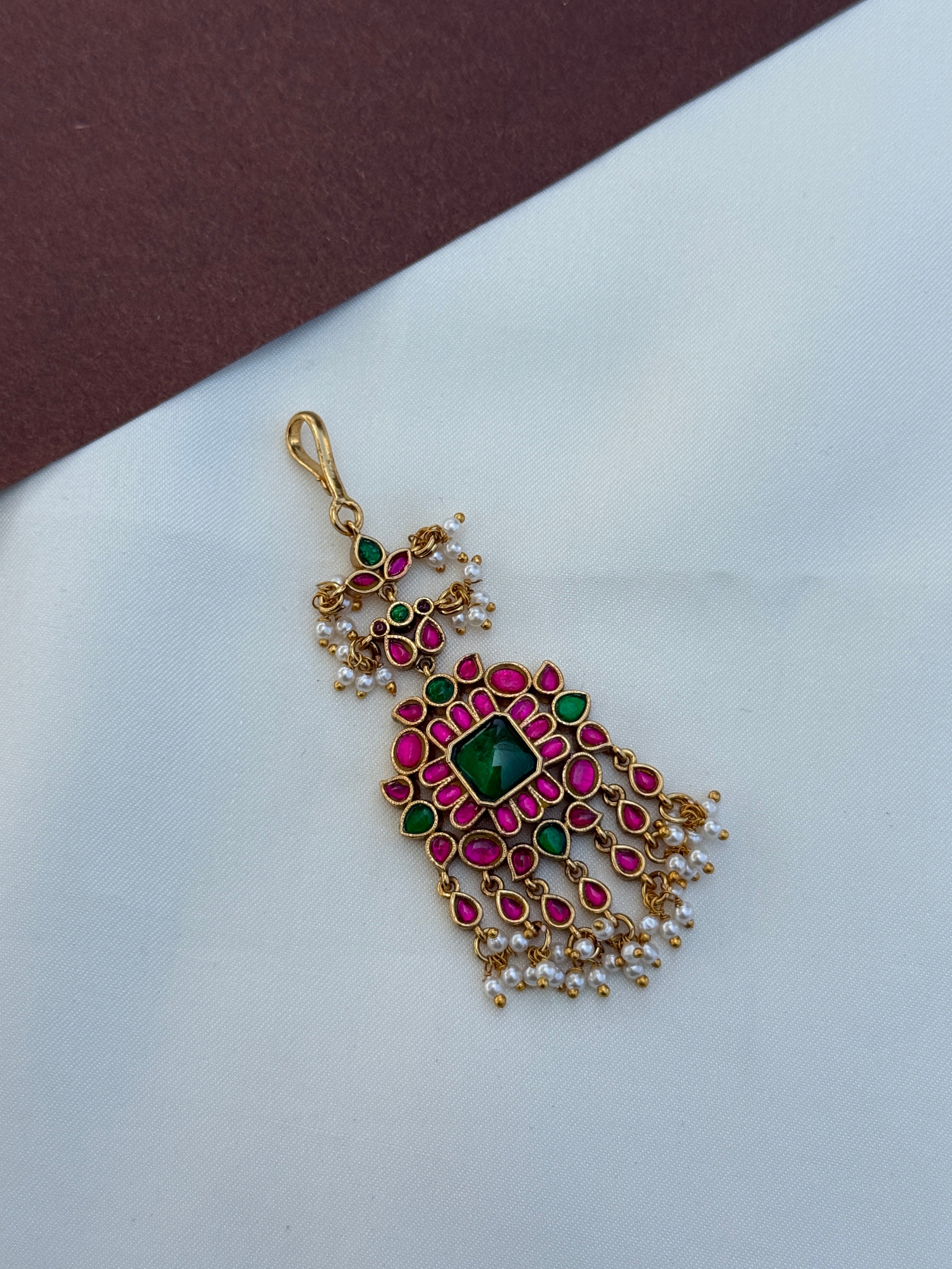 Tk706 jadau kundan tikka