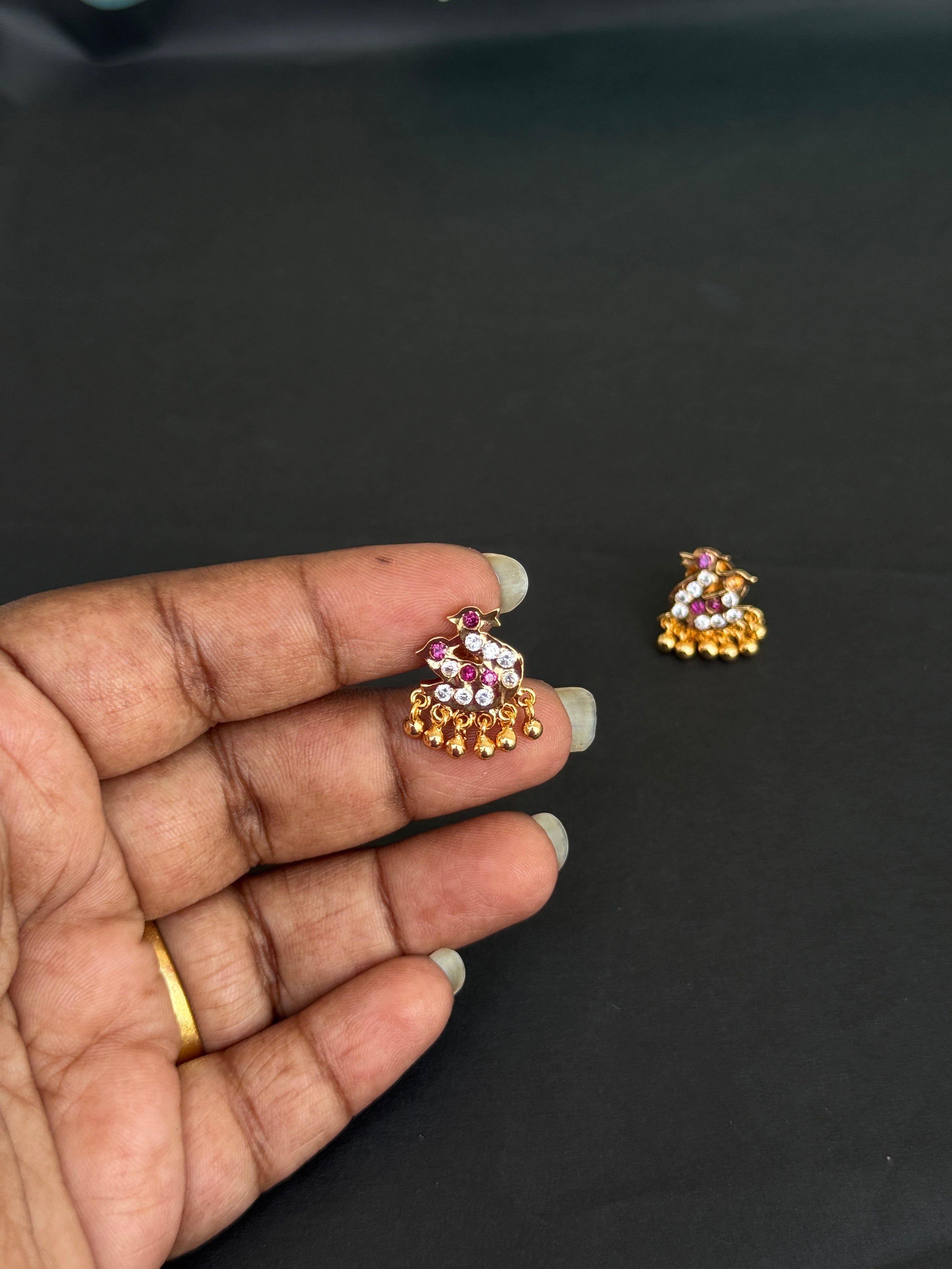 Ph018 double duck panchaloham earrings