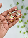 Ph641 Panchaloham Multi Chandbali back crew earrings ph641