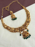 Ns282 elephant nakshi necklace with earrings..!