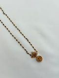 BB026 single line lakshmi Devi Black Beads