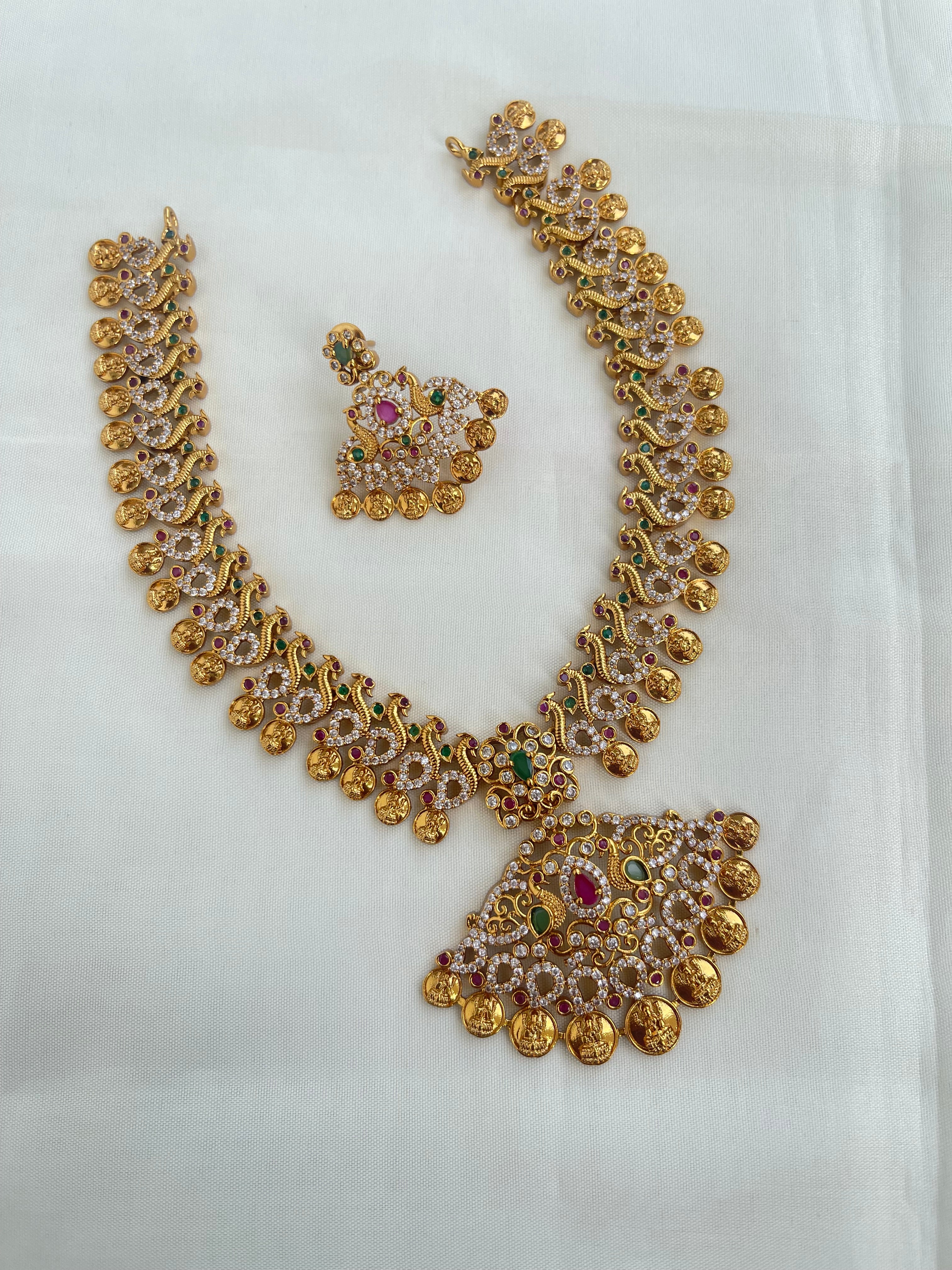 Peacock Kasu neckset