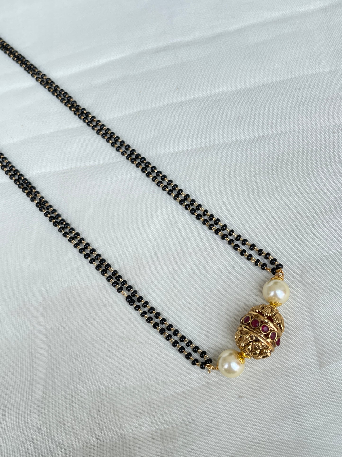 2 lines short nakshi ball blackbeads