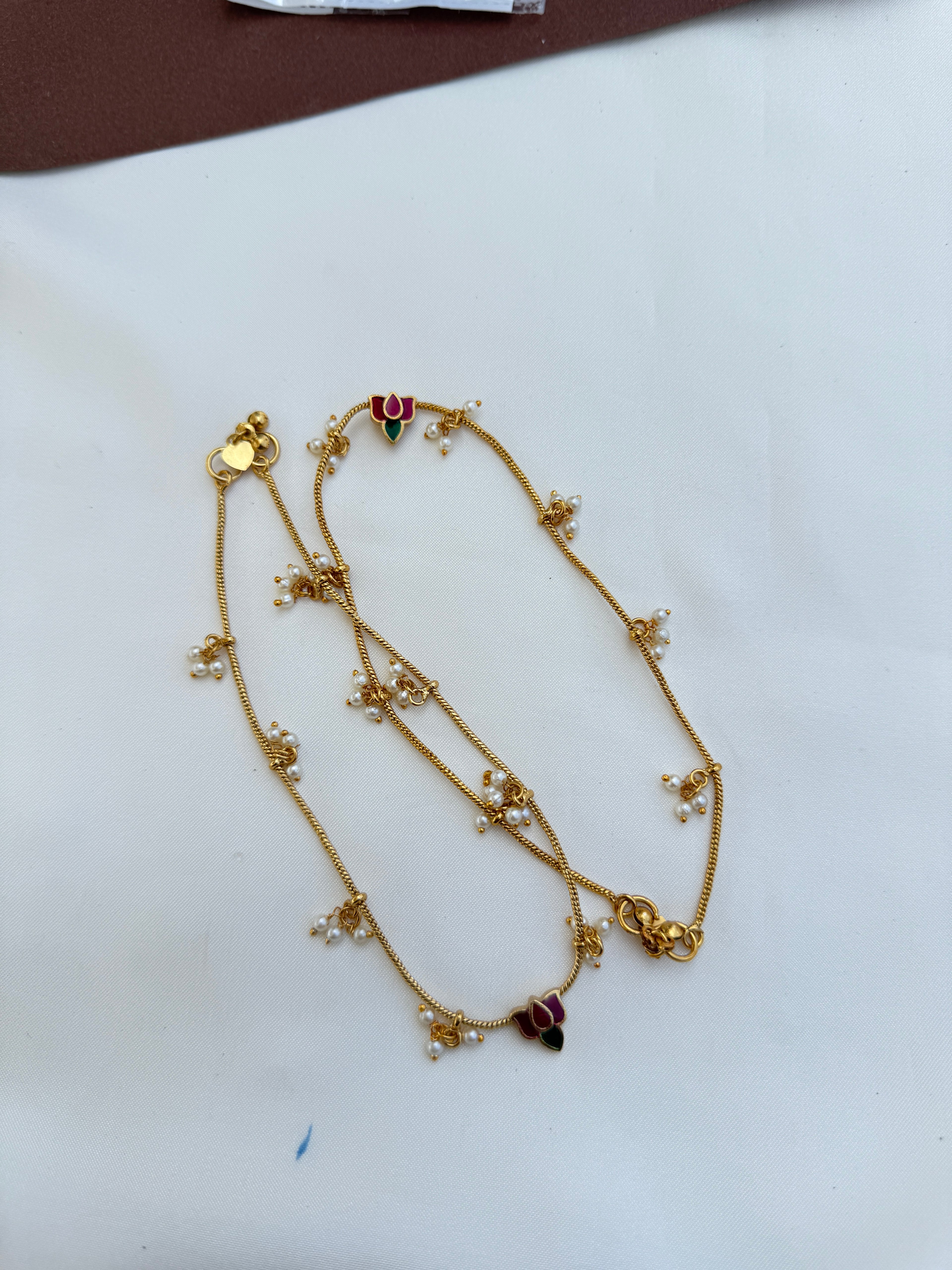 Ak104 jadau kundan anklets