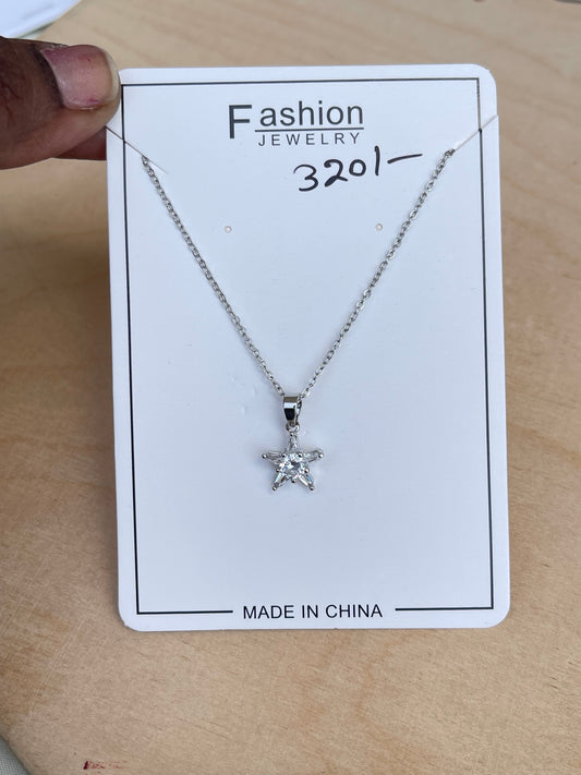 Star pendant silver dailywear chain