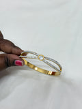 AB038 2 lines openable anti tarnish bracelet