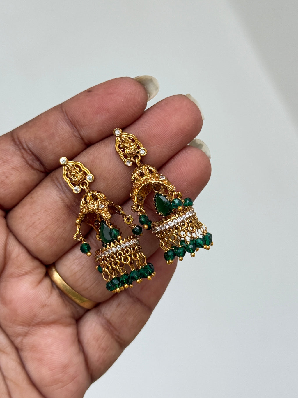 Er139 small lakshmi devi butta Earrings