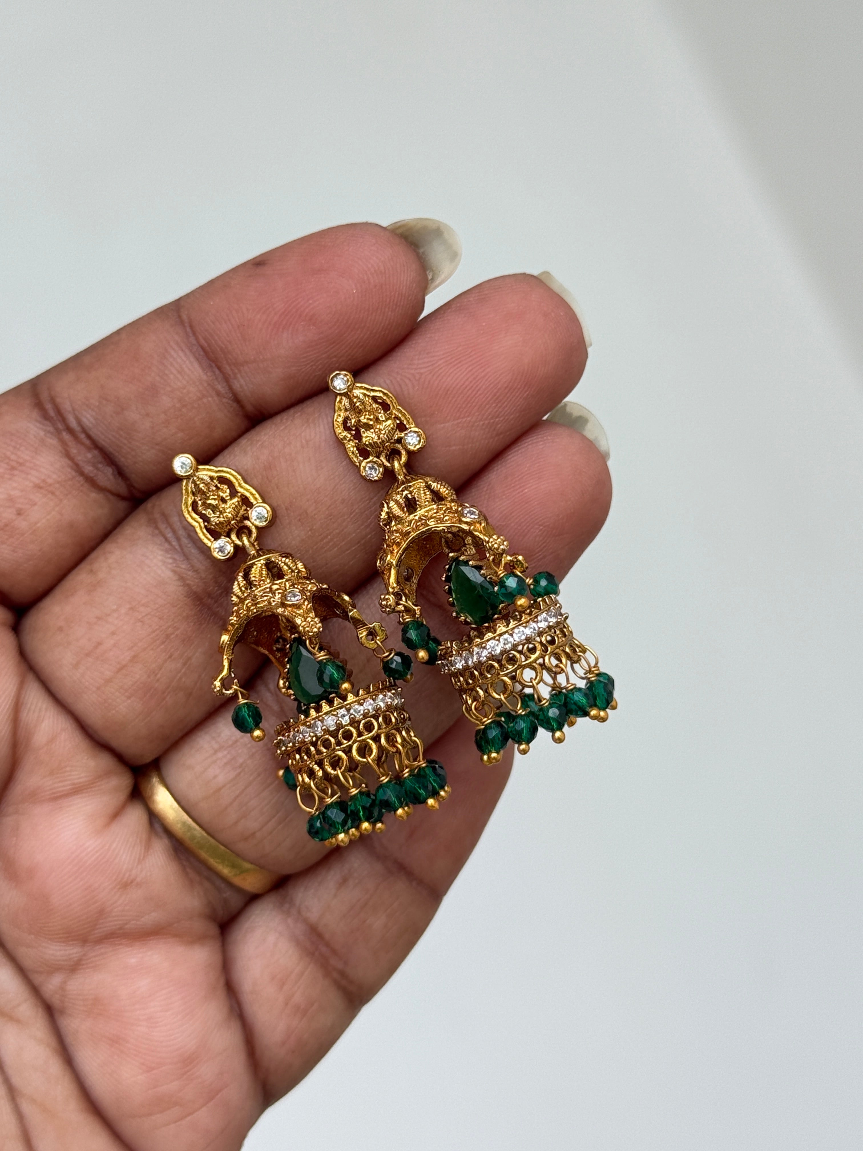 Er139 small lakshmi devi butta Earrings
