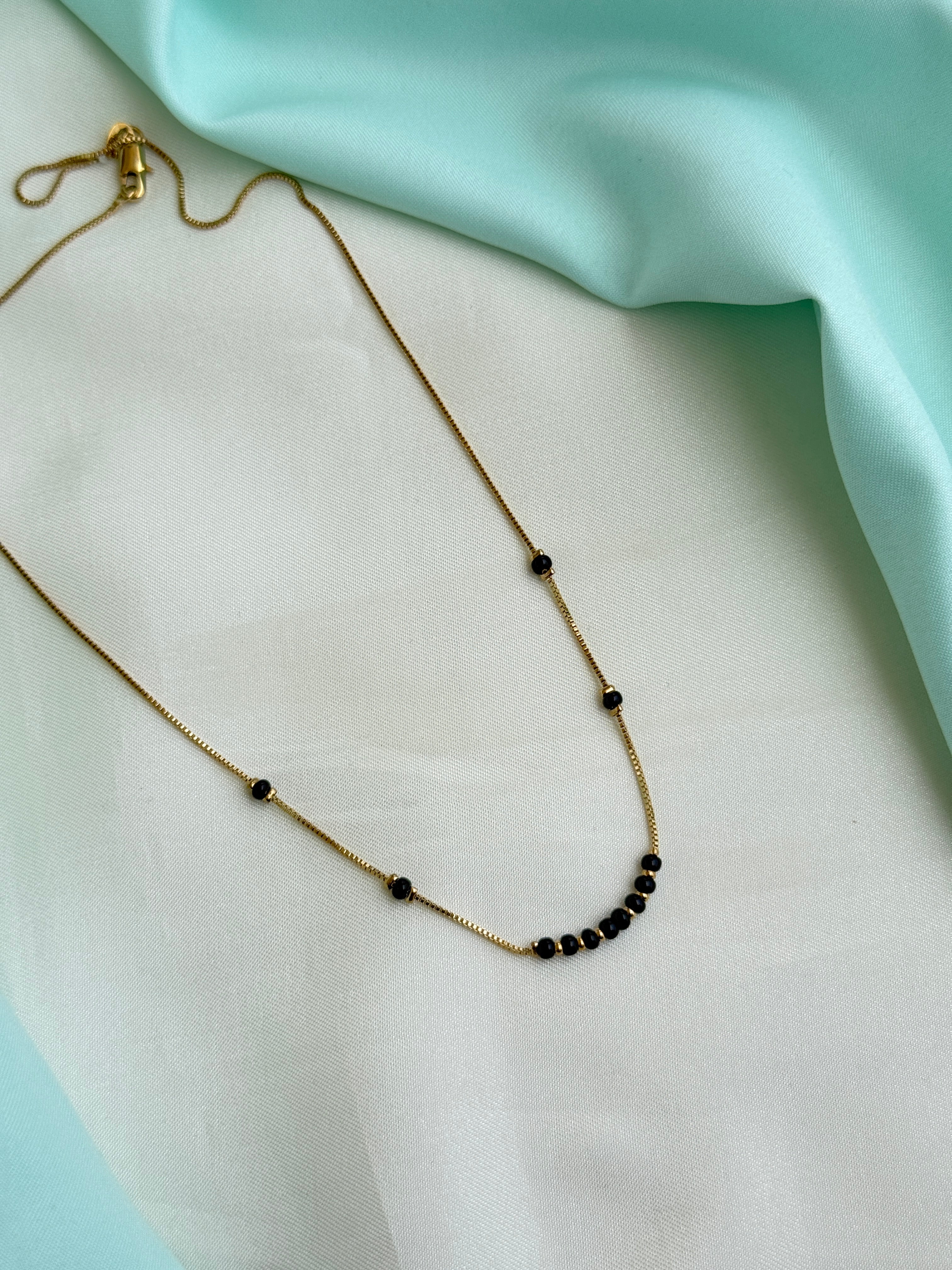 Bb126 single line 18 inches black beads