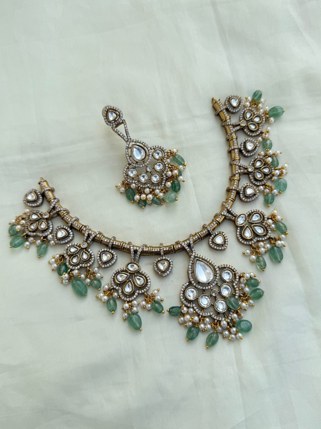 Ns201 moissanaite Neckset with Earrings