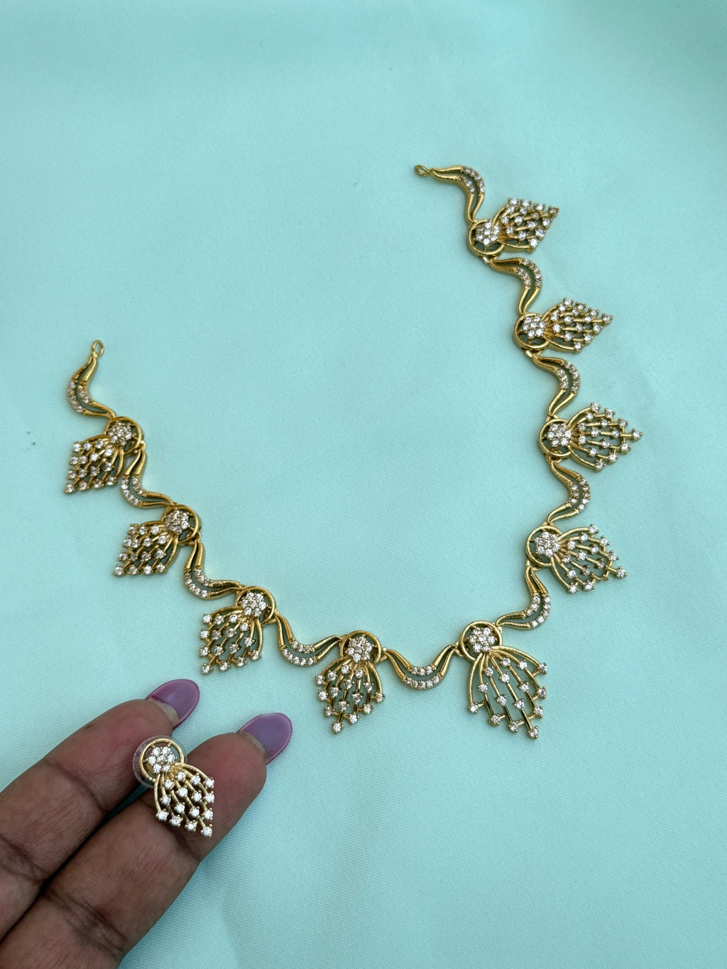 Ns819 small necklace with earrings