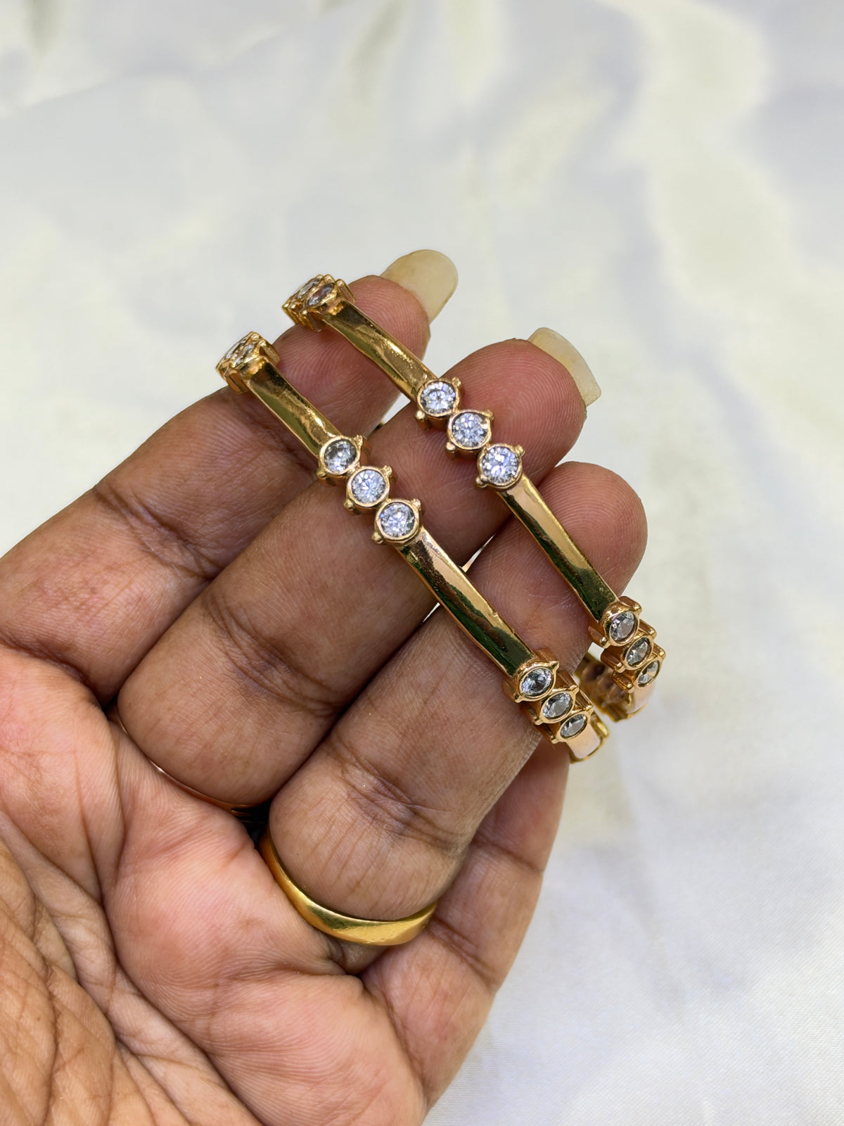 Ph821 Panchaloham unpolished stone bangles