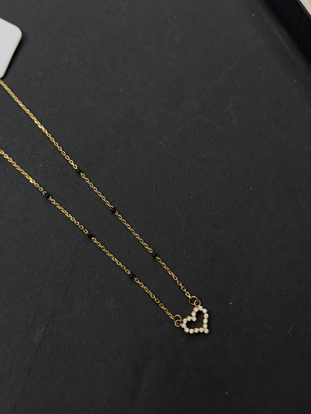 Bb038 heart Anti tarnish blackbeads