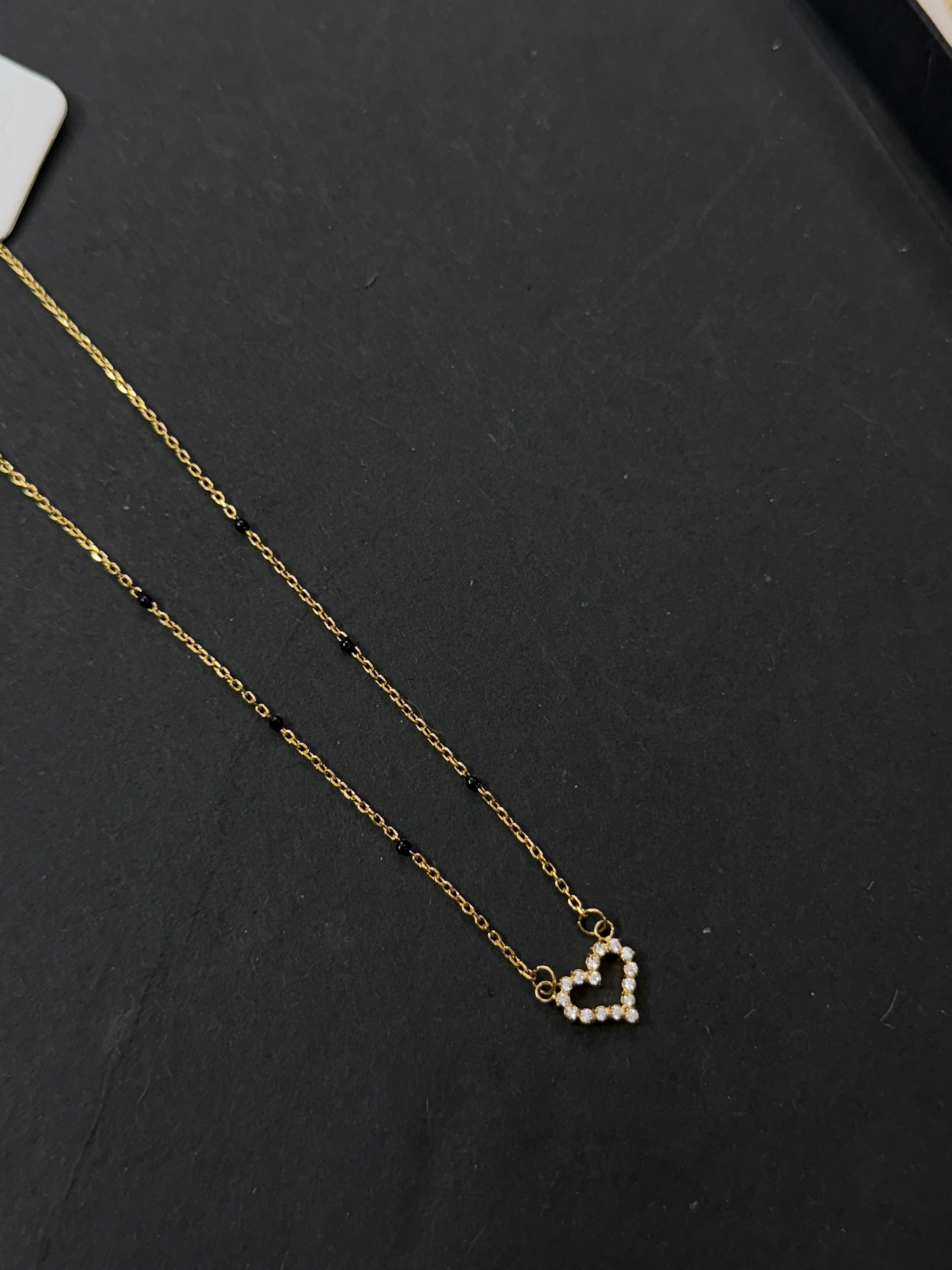 Bb038 heart Anti tarnish blackbeads