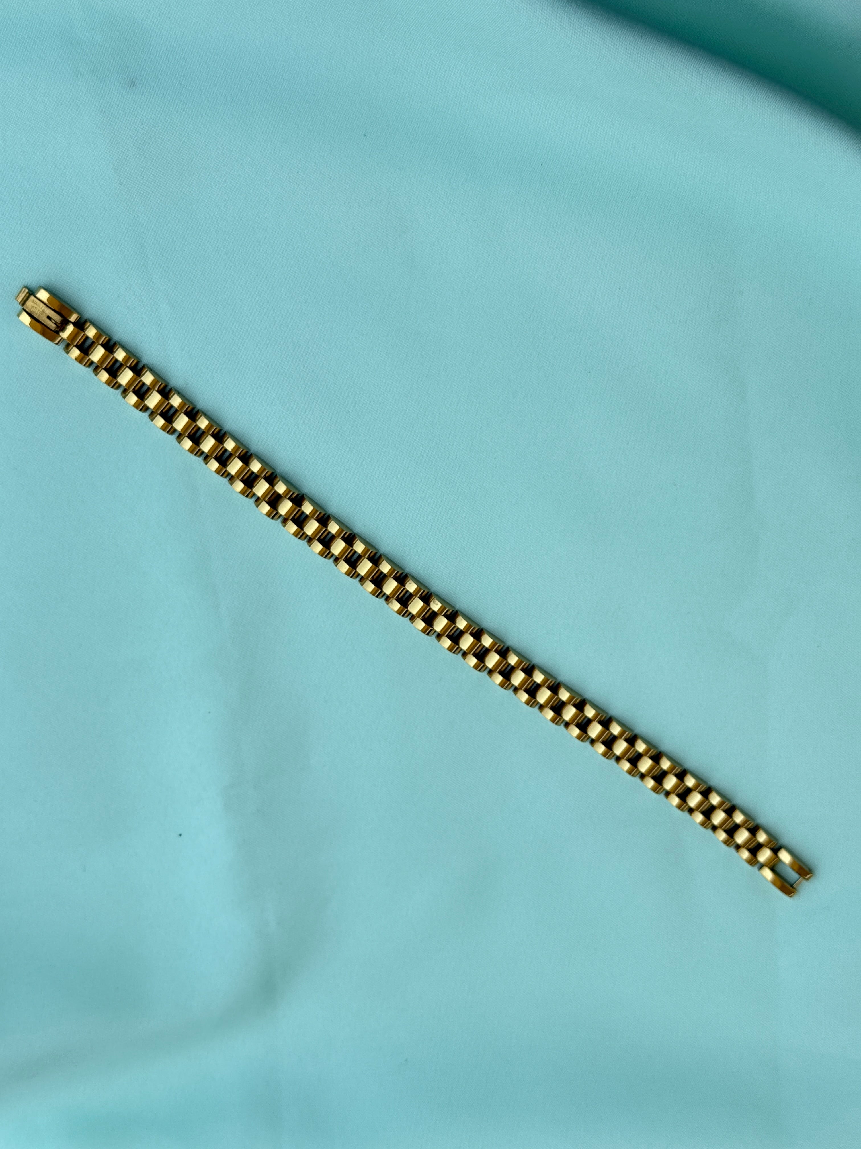 Mn027 anti tarnish  gold chain bracelet suits for 2.8 and 2.10 size