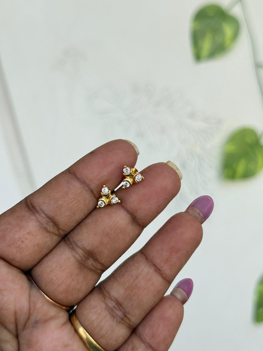 Ph405 panchaloham 3 stone back screw stud's