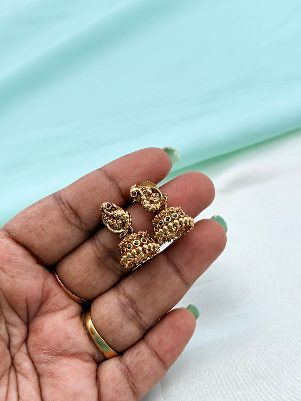Unique peacock design butta earrings Er800