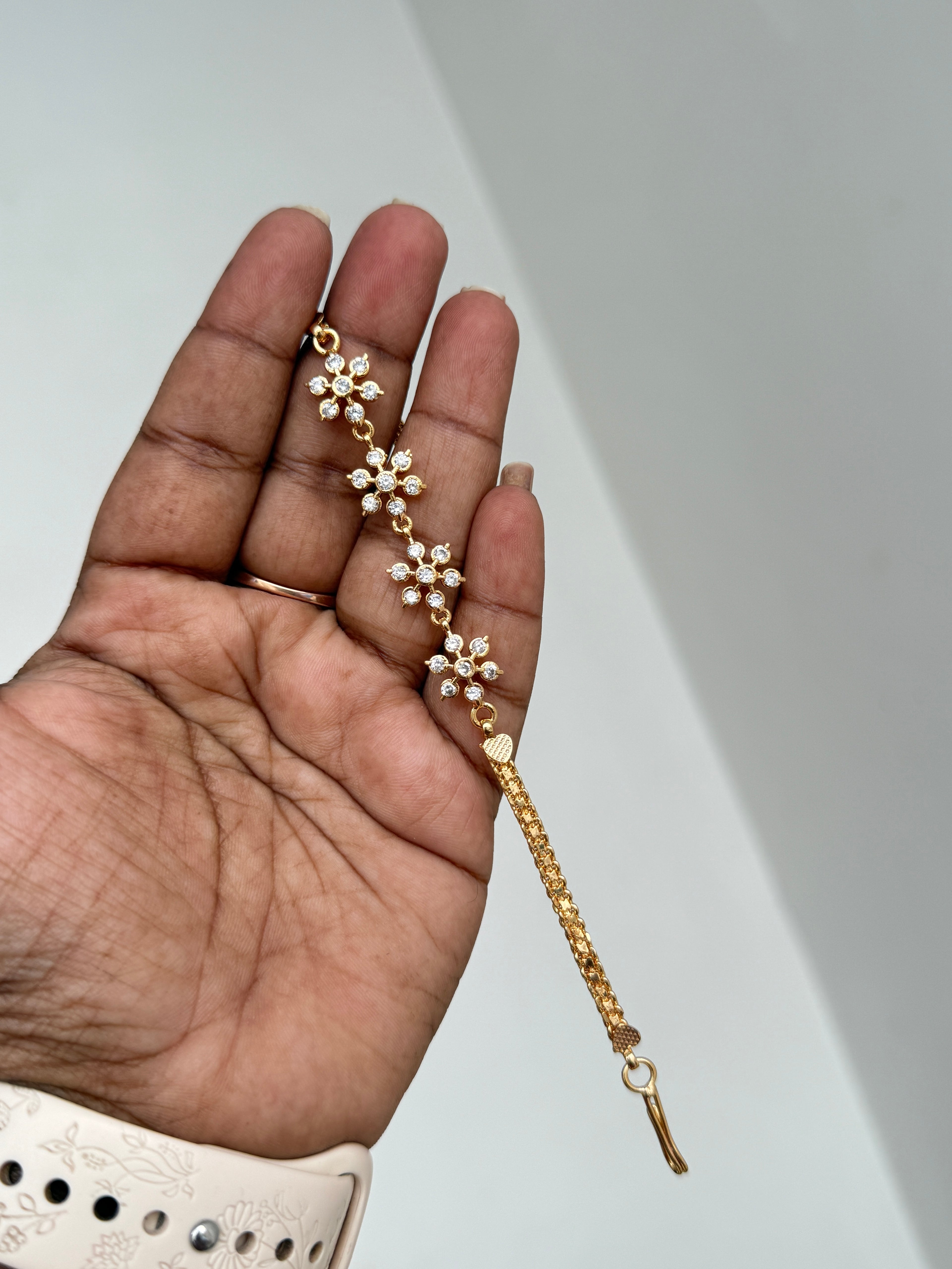 Br532 4 flowers panchaloham bracelet for 2-8&2-10 size