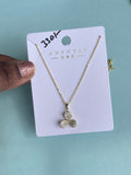 3 petals single line Daily Wear chain with pendant DC512