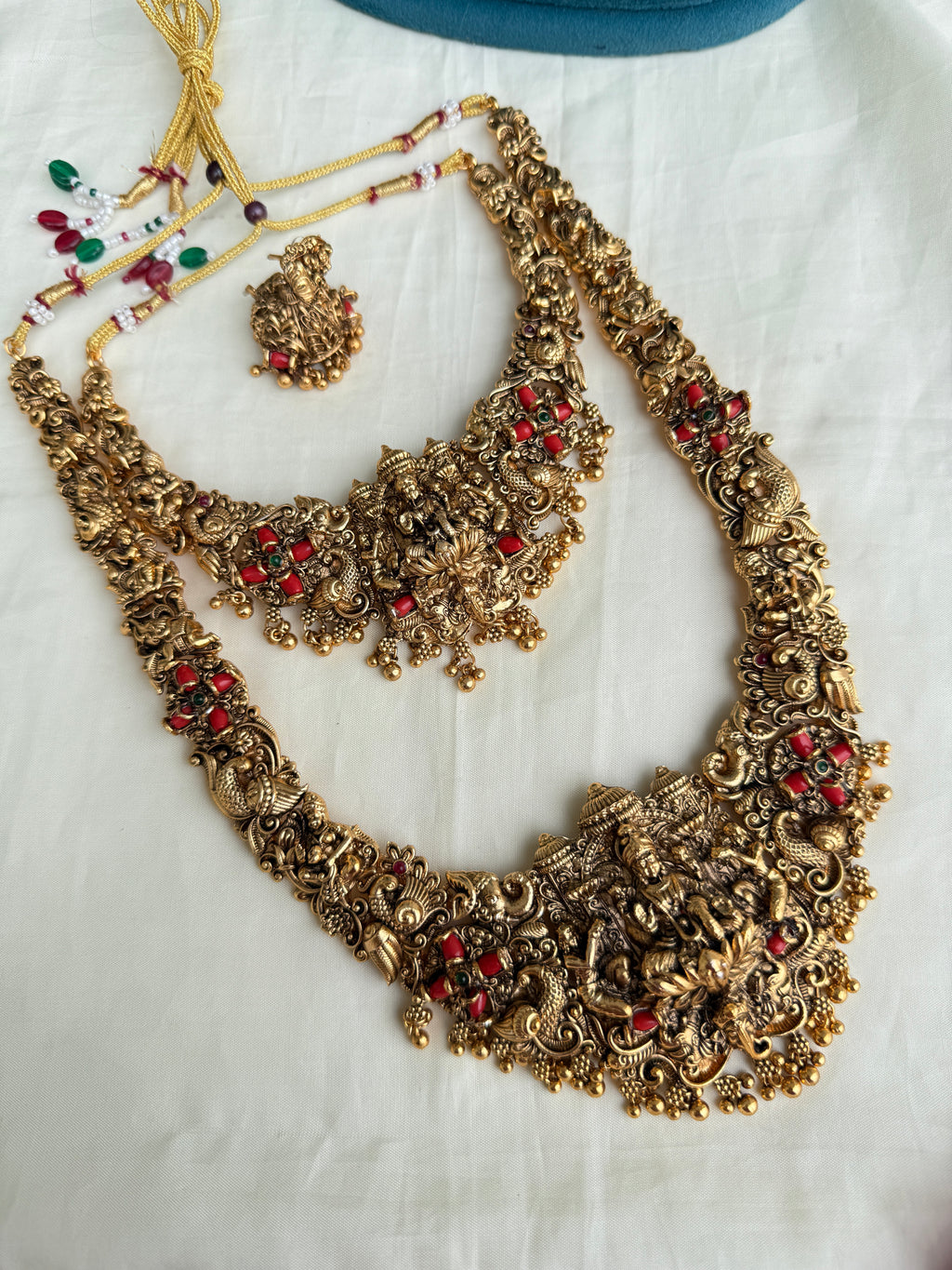 Bb239 Lakshmi Devi corals bridal set