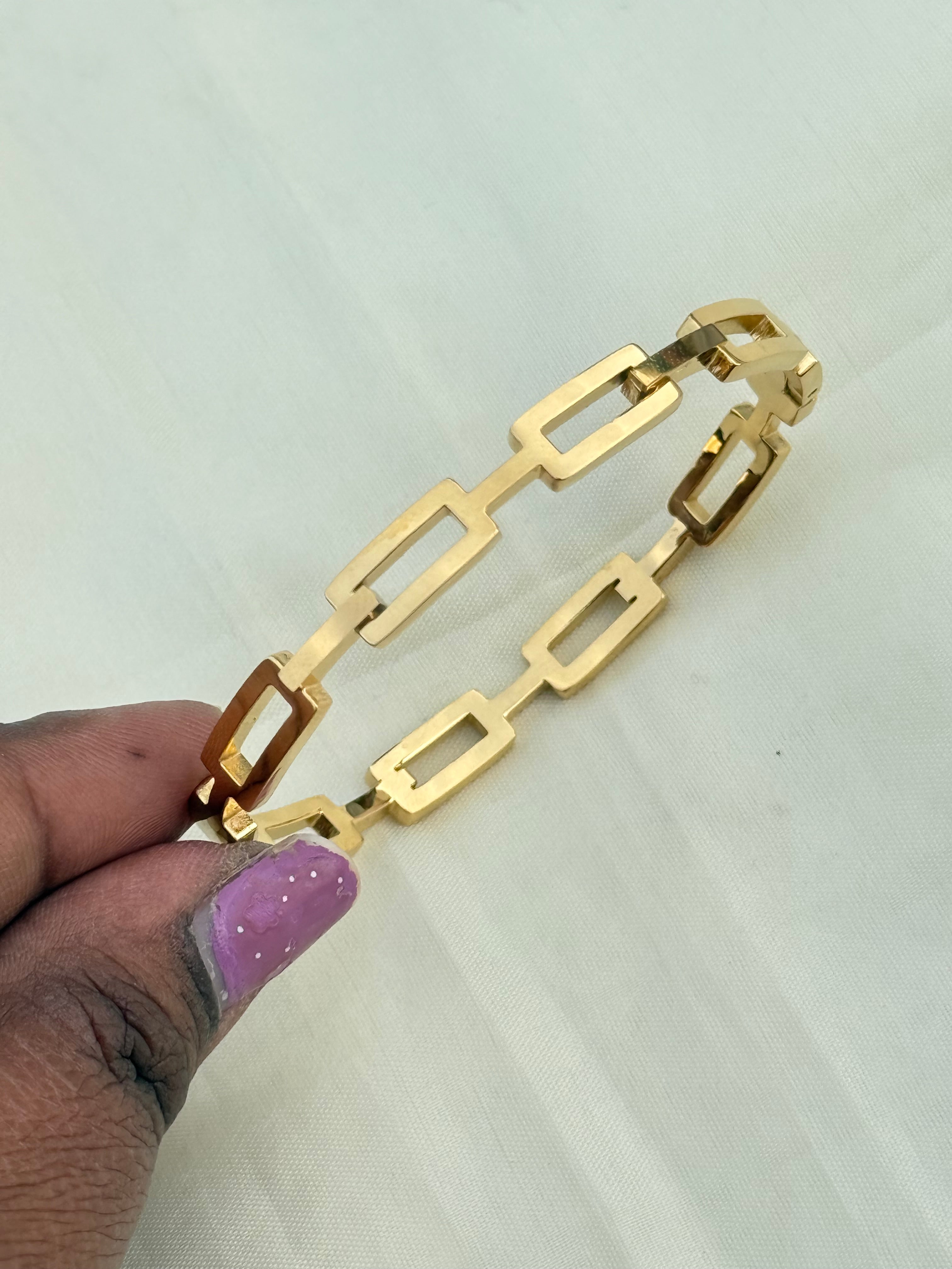 Ab003 10 rectangle anti-tarnish bracelets