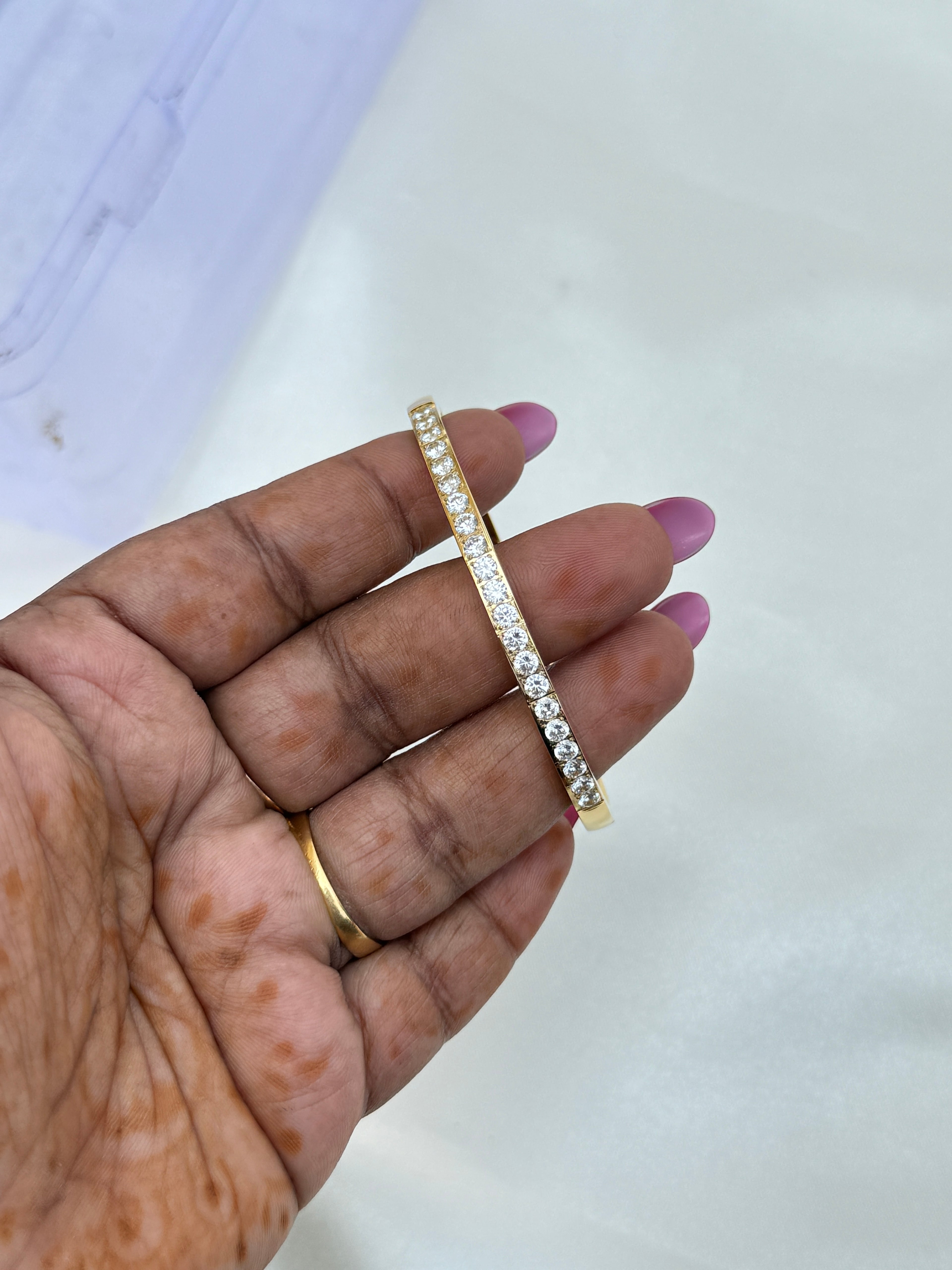 Ab062 anti tarnish openable stone bracelet