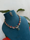 Ns341 corals diamond replica neckset