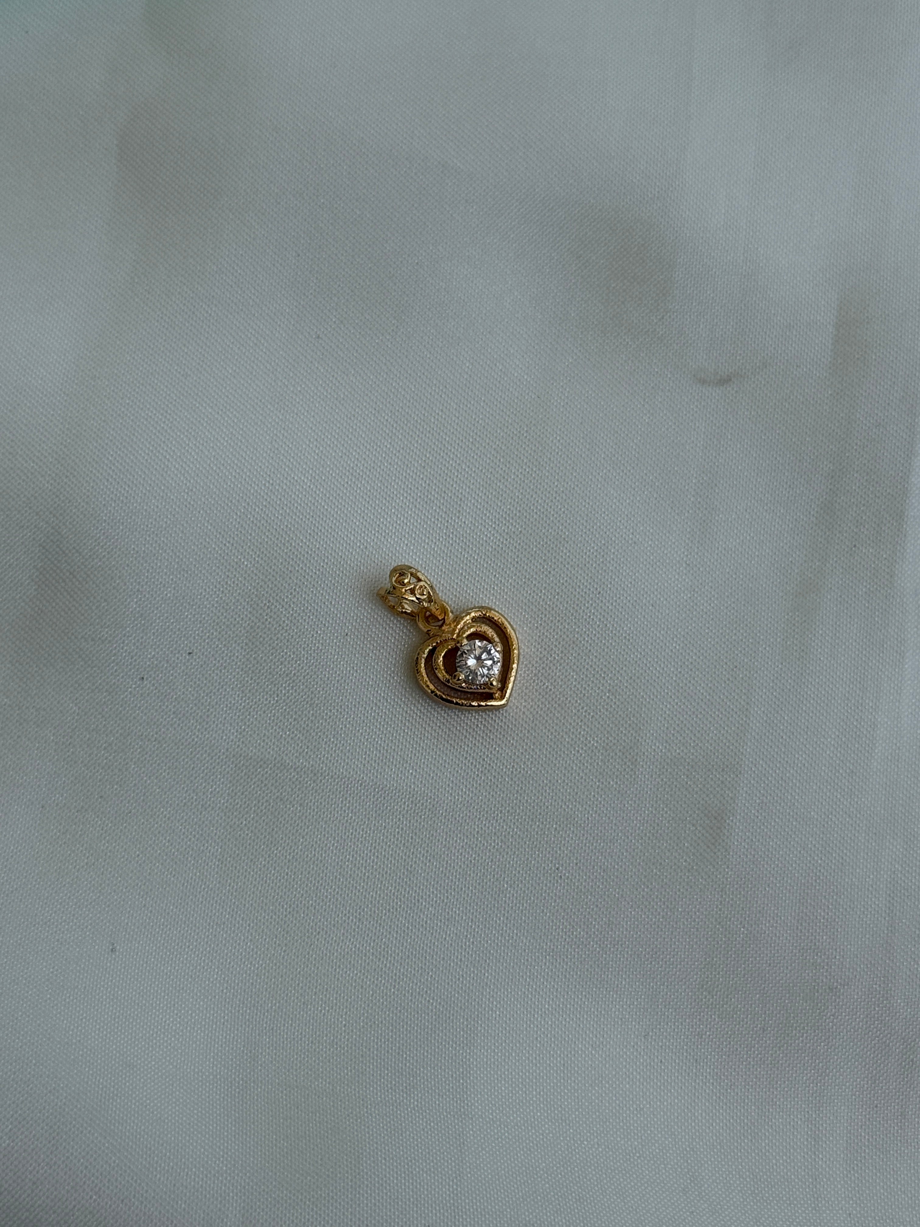 Ph504 Panchaloham stone small heart locket