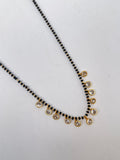 Black Beads with 10 white stones NS30073