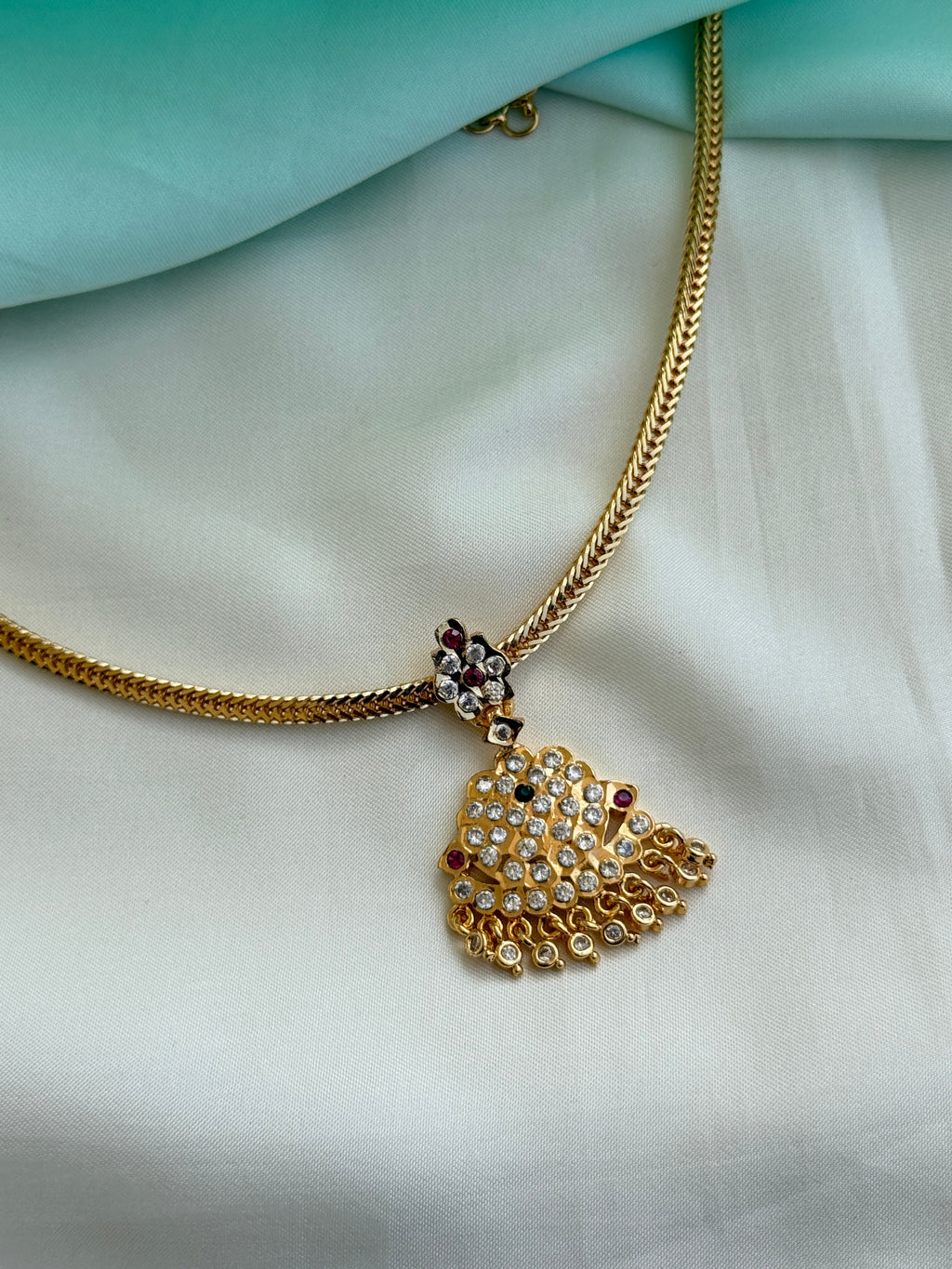 Ph542 Panchaloham polished nano thread Neckset