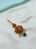 Lakshmi devi peacock design with pearls and bead tikka Tk900