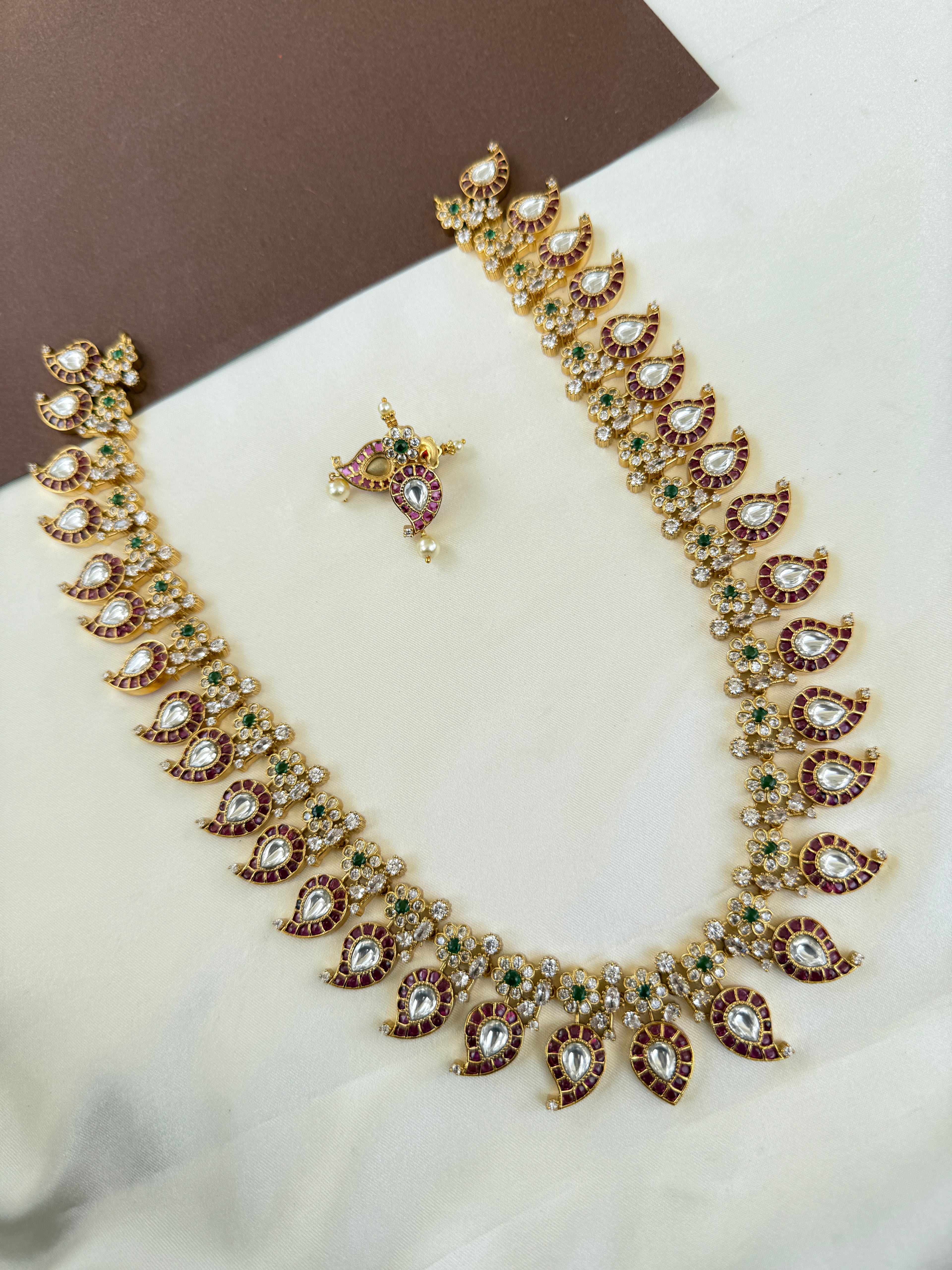 LH2035 premium Mango Long haram with studs earrings