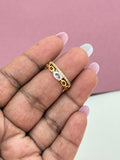 Single-Stone Anti-Tarnish Adjustable finger ring RG034