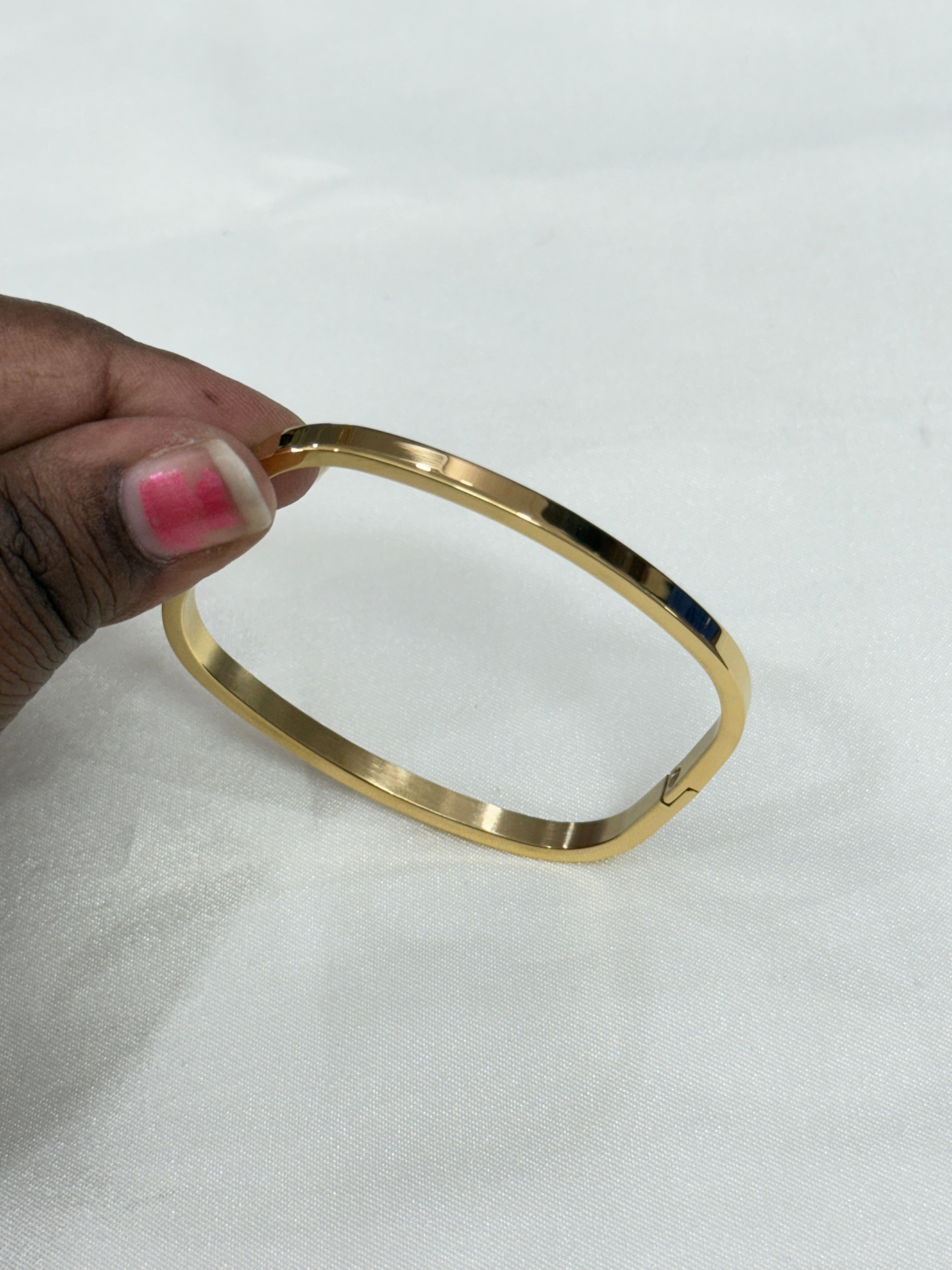 Ab049 sqare shape openable anti tarnish bracelet suits for 2.0 and 2.2 size